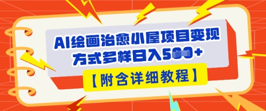 AI绘画治愈小屋项目，变现方式多样，小白也能操作(附详细教程)-钧信联科