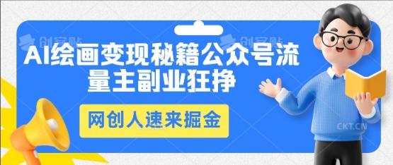 AI绘画变现秘籍：公众号流量主副业狂挣，网创人速来掘金-钧信联科