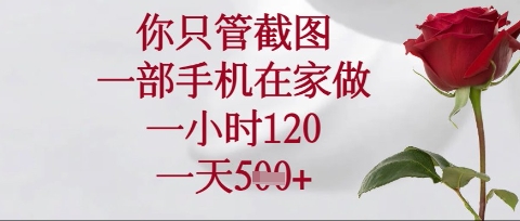 你只管截图，一部手机在家操作，一小时120.一天5张【揭秘】-钧信联科